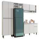Ver imagem 2 de Cozinha Modulada Completa 230cm com Balcão e Armário Aéreo Vanessa - AJL Móveis - Branco