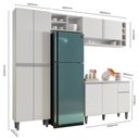 Ver imagem 4 de Cozinha Modulada Completa 230cm com Balcão e Armário Aéreo Vanessa - AJL Móveis - Branco