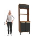 Ver imagem 4 de Kit 2 Fornos 3 Portas 70cm Elara Kappesberg Preto/Canela