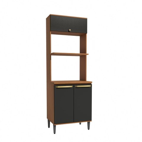 Kit 2 Fornos 3 Portas 70cm Elara Kappesberg Preto/Canela
