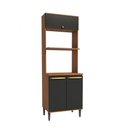 Ver imagem 1 de Kit 2 Fornos 3 Portas 70cm Elara Kappesberg Preto/Canela