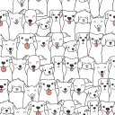 Ver imagem 1 de Papel de Parede Temático Baby Cachorrinhos Cute Desenhados 3,0m
