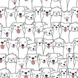 Papel de Parede Temático Baby Cachorrinhos Cute Desenhados 3,0m - 1
