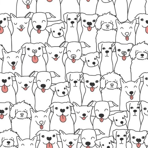 Papel de Parede Temático Baby Cachorrinhos Cute Desenhados 3,0m