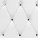 Ver imagem 3 de Cabeceira Solteiro Cama Box Quarto Estofada Barcelona 90cm:corino Branco