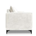 Ver imagem 6 de Sofá Living 2 Lugares com Pés de Ferro Almofadas Soltas 180cm Neso Bouclê Off White G63 - Gran Belo