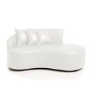 Ver imagem 5 de Sofá 2 Lugares Orgânico 140 Cm Morgan Sintético Pu Branco D03 - D’Rossi