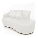 Ver imagem 2 de Sofá 2 Lugares Orgânico 140 Cm Morgan Sintético Pu Branco D03 - D’Rossi