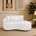 Ver imagem 1 de Sofá 2 Lugares Orgânico 140 Cm Morgan Sintético Pu Branco D03 - D’Rossi