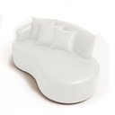 Ver imagem 6 de Sofá 2 Lugares Orgânico 140 Cm Morgan Sintético Pu Branco D03 - D’Rossi