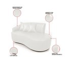Ver imagem 3 de Sofá 2 Lugares Orgânico 140 Cm Morgan Sintético Pu Branco D03 - D’Rossi