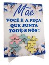 Ver imagem 2 de Porta Retrato Dia das Mães Flores decorativo em azulejo com nomes personalizados Coleção Tea & Amor