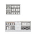 Ver imagem 4 de Kit de Cozinha Modulada 4 Peças Americana (1 Aéreo. 2 Balcões, 1 Complemento) Branco - Henn