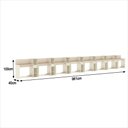 Ver imagem 5 de Conjunto de Escritório Smart 7 Livreiro e 8 Mesas 90cm - Off White e Cedro