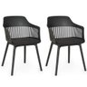 Kit 2 Cadeiras Polipropileno Marcela Montreal Preta Cozinha Jantar - 1