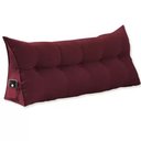 Ver imagem 1 de Almofada Para Cabeceira Apoio Mel Casal 140 cm Suede Vermelho Bordo - LM DECOR
