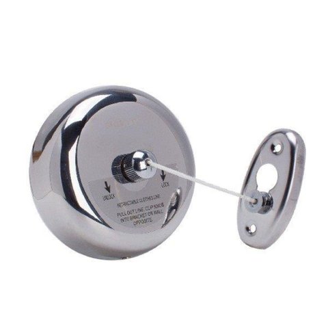 Varal Retrátil Inox de Parede Banheiro Lavanderia Ms-1102
