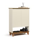 Ver imagem 6 de Sapateira Retrô Pés em Madeira para Hall Flow de Entrada com 2 Prateleiras