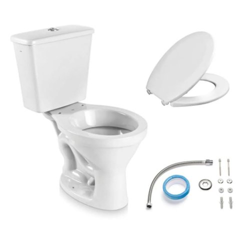 Kit Combo Icasa Sabará com Caixa Acoplada Branca
