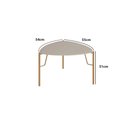 Ver imagem 2 de Mesa Lateral Bend Triangular MDF Metal 54cm Grigio com Dourado