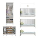Ver imagem 5 de Quarto de Bebê Completo C/berço Americano 3 em 1 Colchão Ternura Multimóveis Mp4675 Branco/off