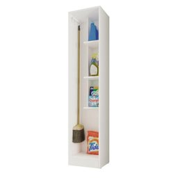 Armario Multiuso 1 Porta Suporte Vassoura Lavanda Kits Paraná Cor:branco White - 2