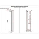 Ver imagem 3 de Armario Multiuso 1 Porta Suporte Vassoura Lavanda Kits Paraná Cor:branco White