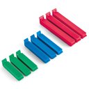 Ver imagem 1 de Conjunto com 9 Clipes Plásticos P M G Prendedores para Alimentos Ordene Coloridos