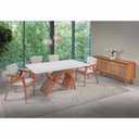 Ver imagem 2 de Mesa de Jantar Kennedy com Vidro e Canto Garrafa As-1330/1331