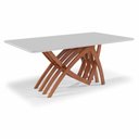 Ver imagem 1 de Mesa de Jantar Kennedy com Vidro e Canto Garrafa As-1330/1331