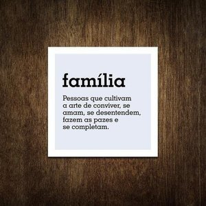 Placa Decorativa - Significado Da Família 36X36