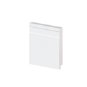 Ver imagem 1 de Kit Rodape Poliestireno 10cm Frisado Arquitech 24metros (10 barras)