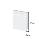 Ver imagem 2 de Kit Rodape Poliestireno 10cm Frisado Arquitech 24metros (10 barras)