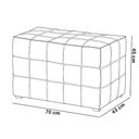 Ver imagem 4 de Puff Decorativo Retangular para Sala Living 70cm Sirah L06 Couro Camel - Lyam Decor