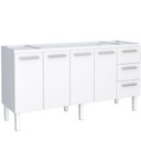 Ver imagem 2 de Balcão para Pia de Cozinha 180cm 4 Portas 3 Gavetas Vênus Yescasa Branco