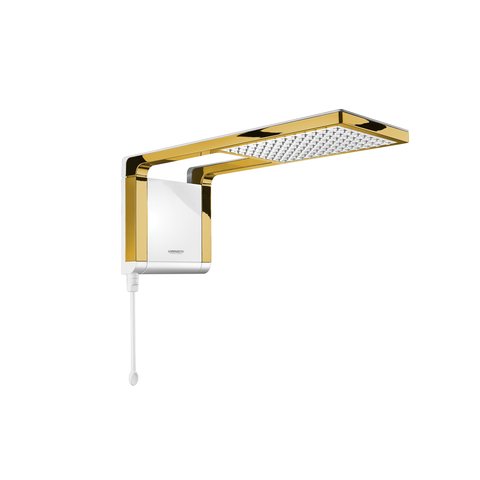 Chuveiro Lorenzetti Acqua Storm - Branco 127v:dourado Brilho