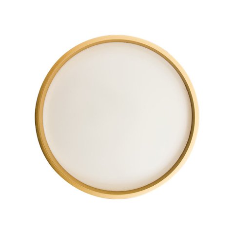 Plafon Painel Led Sobrepor 18w Toronto Multicor 180° Redondo Branco C/ Dourado Hevvy St3110