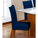 Ver imagem 2 de Kit de Capas de Cadeira Estofada 4 Lugares Mesa de Jantar Protege Muda a Decoração Malha Helanca Lis