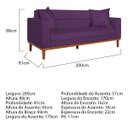Ver imagem 4 de Sofá 2 Lugares Viena Suede - Doce Sonho Móveis Sofá 2 Lugares Sofás Roxo