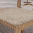 Ver imagem 6 de Cadeira Jantar Estofada Pé Madeira Kit 4 Maelis Veludo Creme/caramelo H02 - Mpozenato