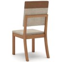 Ver imagem 2 de Cadeira Jantar Estofada Pé Madeira Kit 4 Maelis Veludo Creme/caramelo H02 - Mpozenato