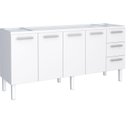Ver imagem 2 de Balcão para Pia de Cozinha 200cm 4 Portas 3 Gavetas Vênus Yescasa Branco