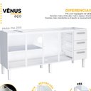 Ver imagem 2 de Balcão para Pia de Cozinha 200cm 4 Portas 3 Gavetas Vênus 