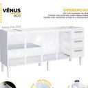 Ver imagem 4 de Balcão para Pia de Cozinha 200cm 4 Portas 3 Gavetas Vênus Yescasa Branco