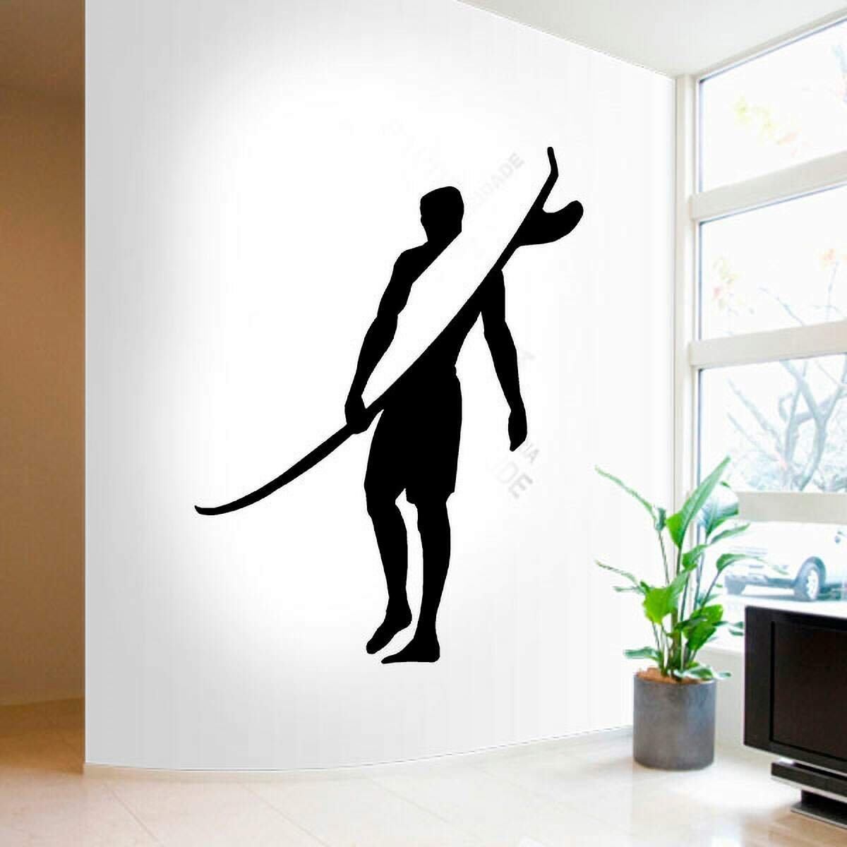 Adesivo de Parede Surfista-Grande 60x82cm | MadeiraMadeira