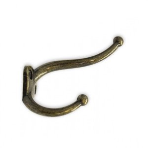 Kit 10 Cabide Gancho Duplo Grande Ouro Velho Ref.8102 - Loth