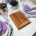 Ver imagem 5 de Kit Migalheira Queijeira Boleira para Mesa Posta de Café Bambu Acrílico Madeira com Tampa