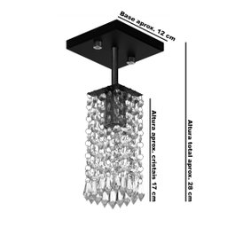 Lustre Clearcrillic Cristal Acrílico Quadrado Preto/cobre - 3