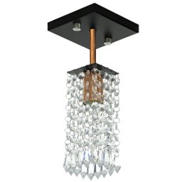 Lustre Clearcrillic Cristal Acrílico Quadrado Preto/cobre - 2