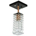 Ver imagem 2 de Lustre Clearcrillic Cristal Acrílico Quadrado Preto/cobre